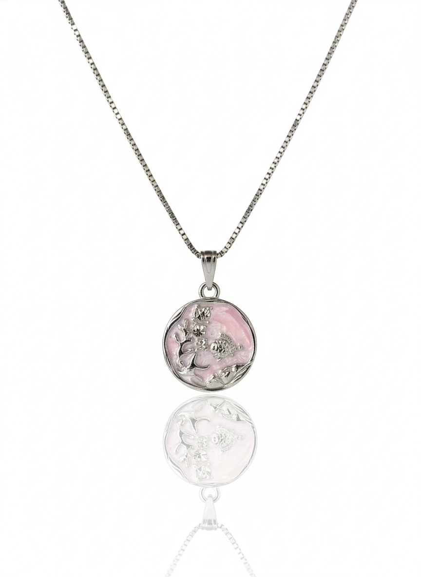 Rose Mist Round Pendant